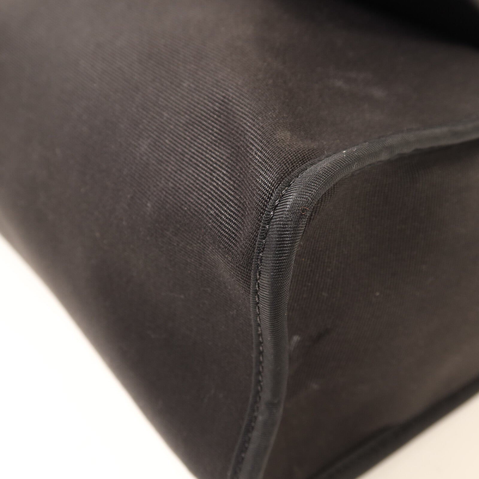 HERMES 帆布Herbag PM銀扣手挽肩背兩用袋Noir