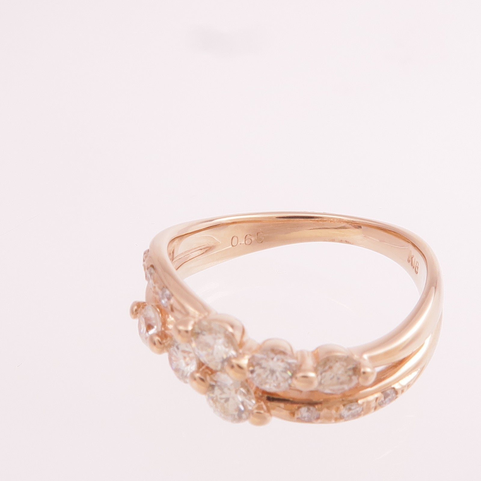 JEWELRY 18K玫瑰金Diamond Ring鑽石戒指US#5.25