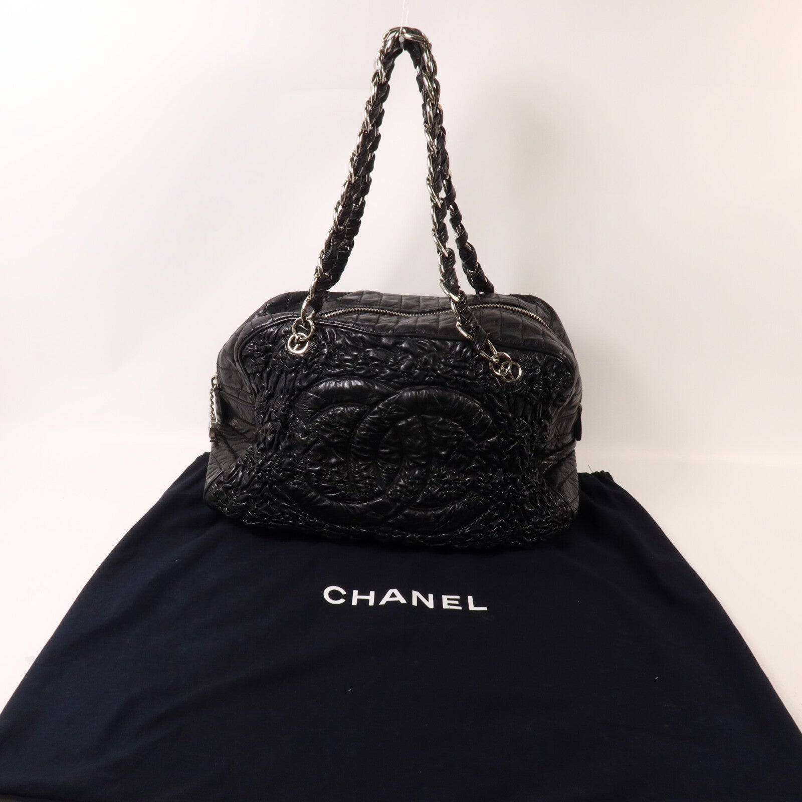 CHANEL 牛皮皮革Chain Shoulder Bag鏈帶肩背袋