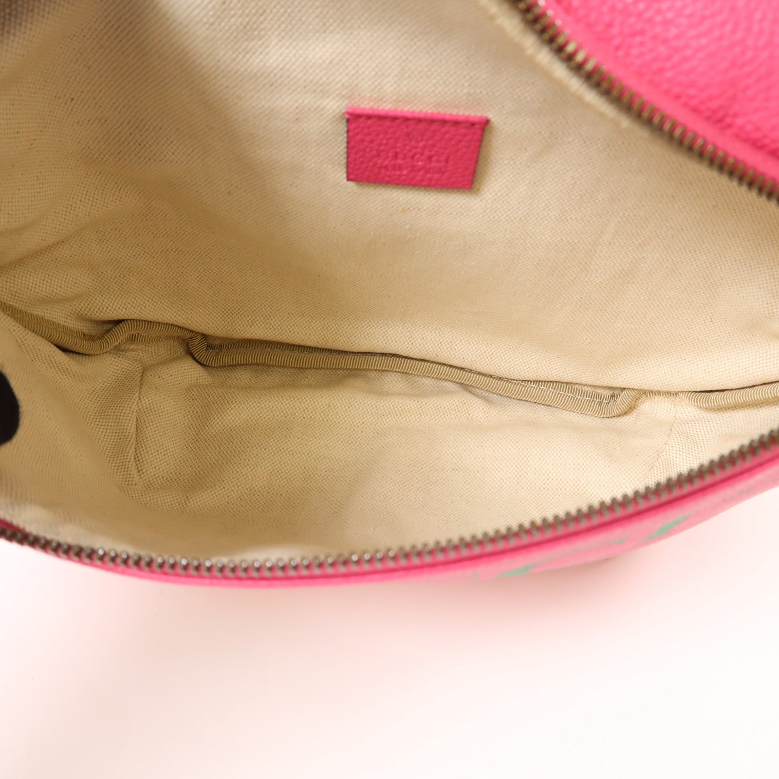 GUCCI 皮革Waist Bag腰包桃紅色