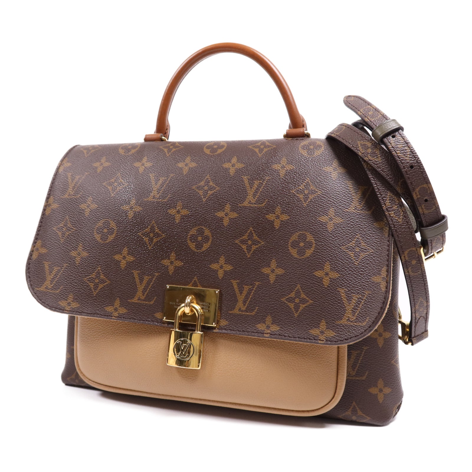 LOUIS VUITTON Monogram Marignan金扣手挽肩背兩用袋