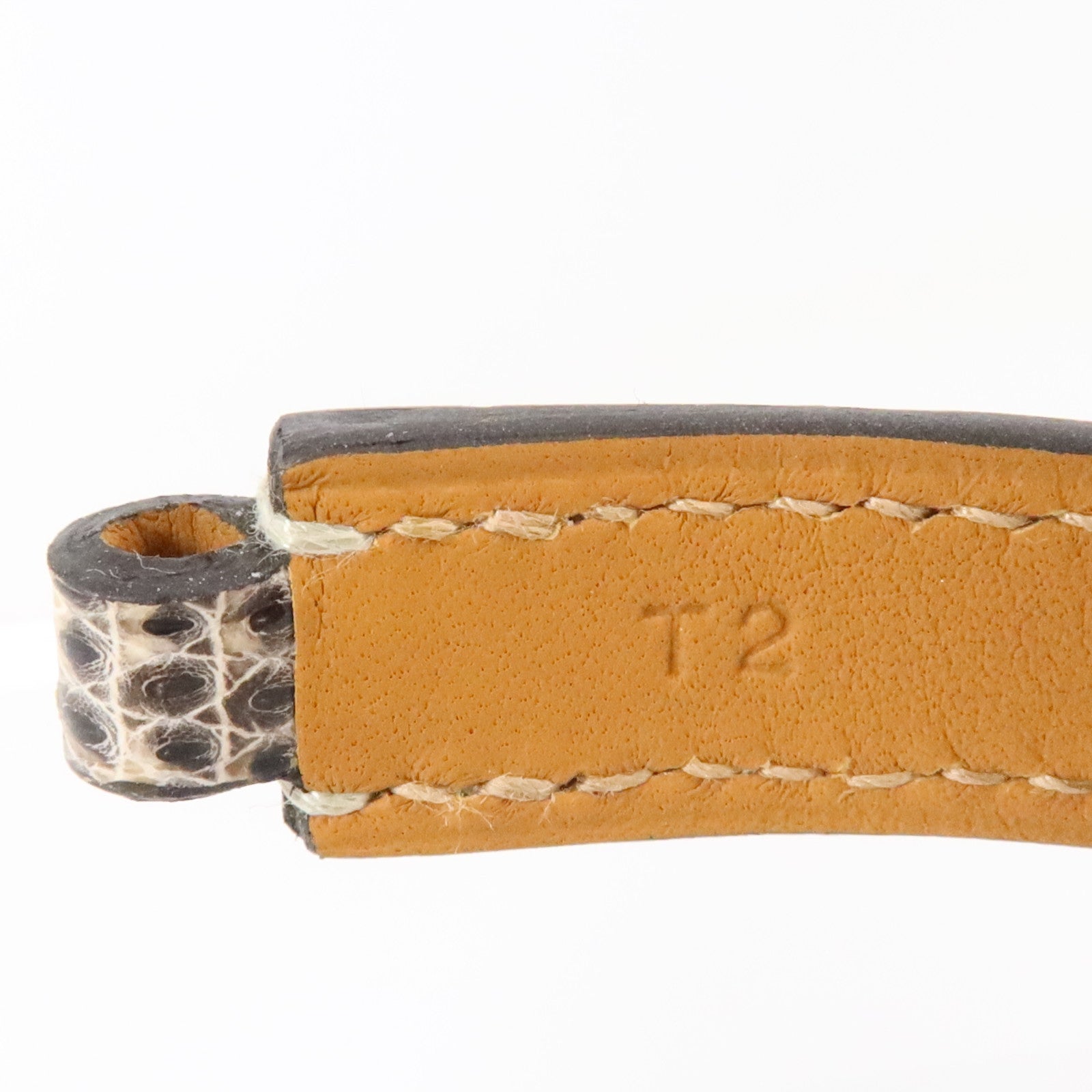 HERMES 蜥蜴皮革Rivale Double Tour Bracelet金扣手鏈Natura