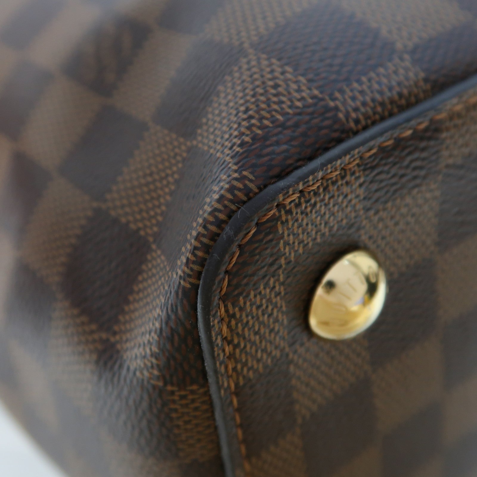LOUIS VUITTON Damier Jersey金扣手挽肩背兩用袋啡色
