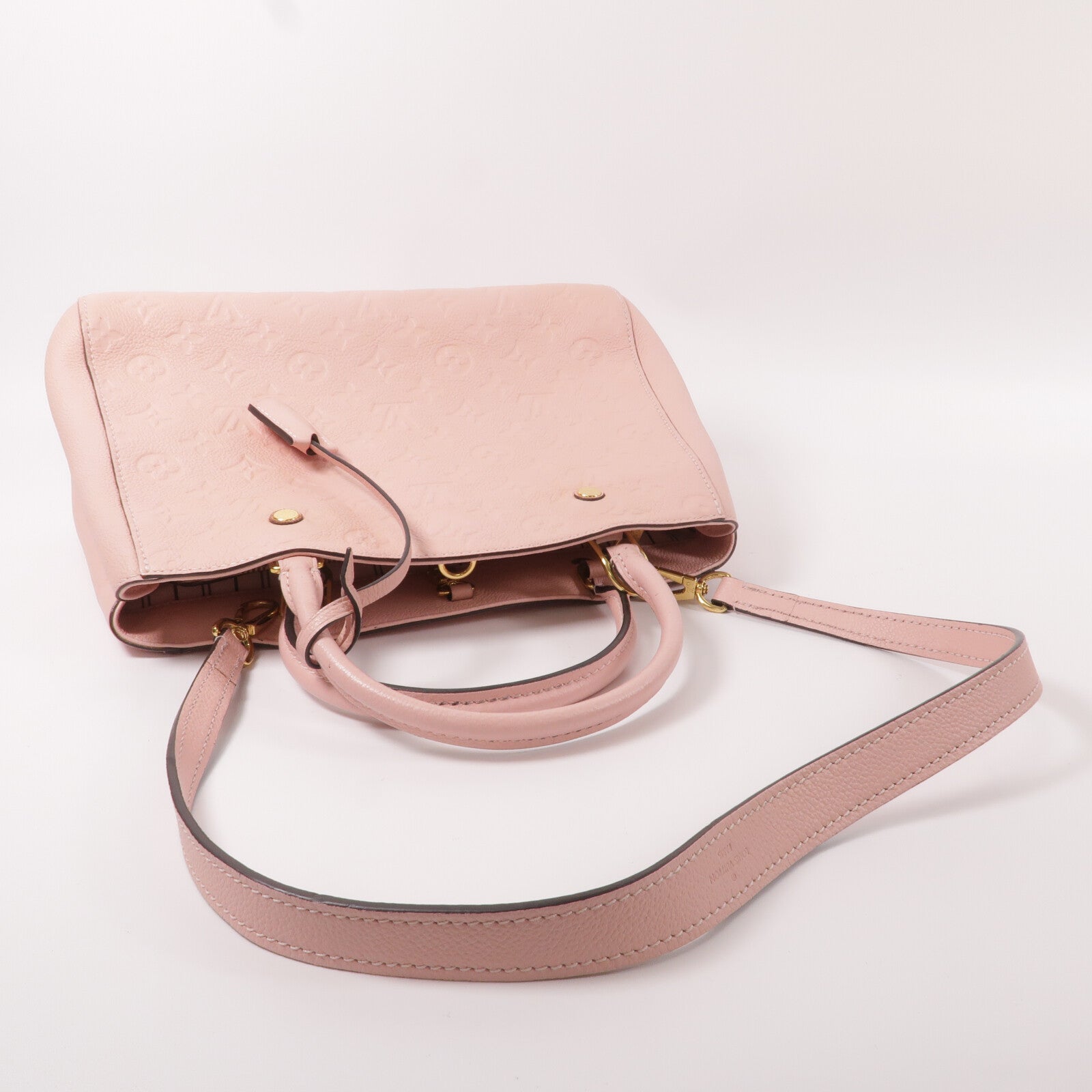 LOUIS VUITTON Monogram Empreinte Montaigne MM手挽肩背兩用袋