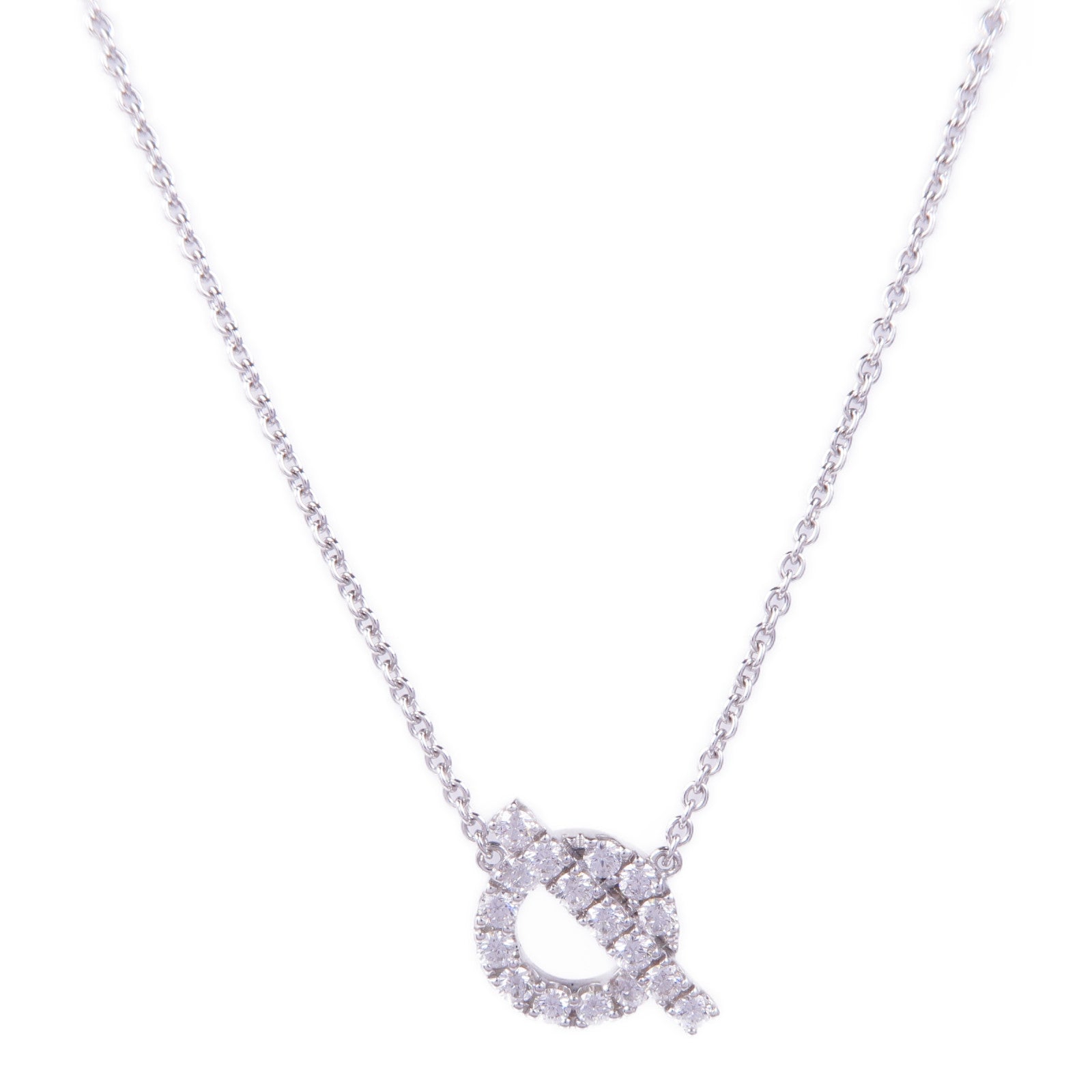 HERMES 【激減優惠】18K白金Finesse Pendant鑽石項鍊