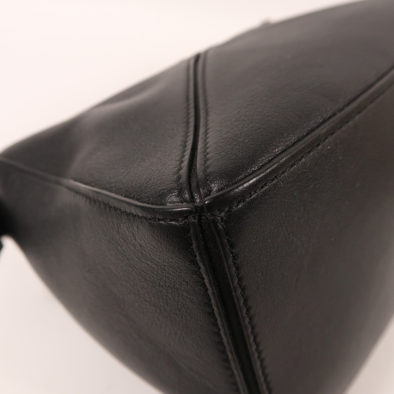 LOEWE 牛皮皮革Small Puzzle銀扣手挽肩背兩用袋黑色