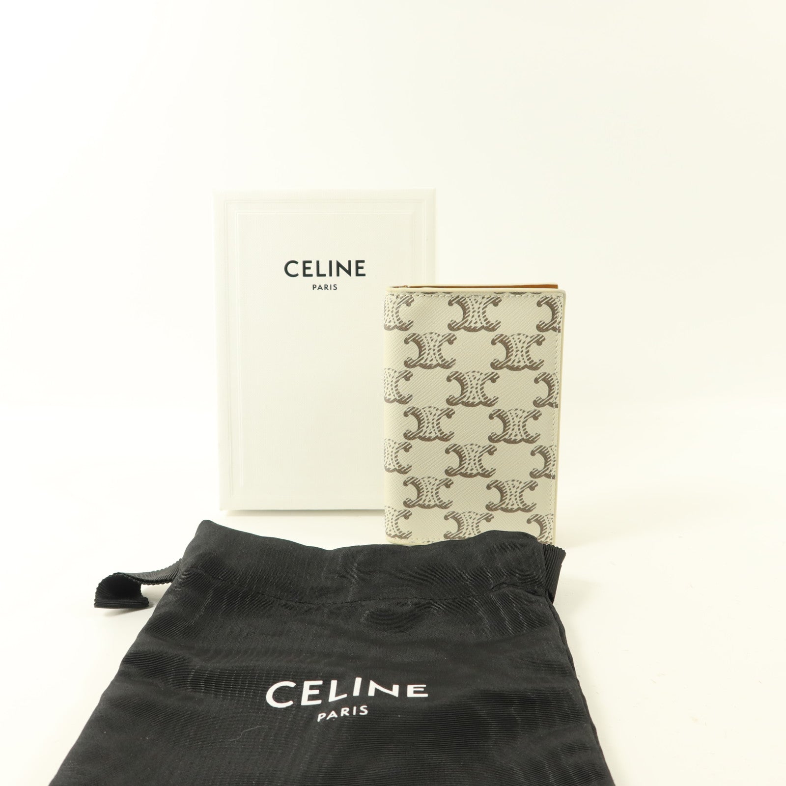 CELINE 塗層帆布Triomphe Card Holder卡片套