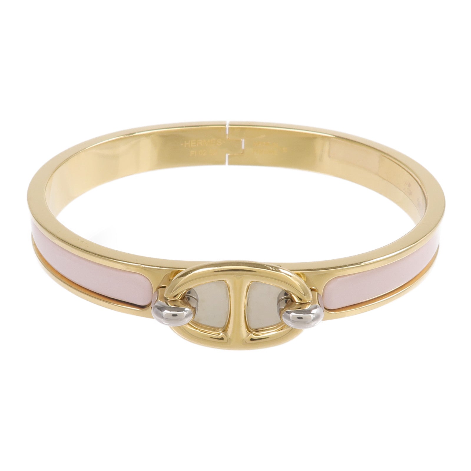 HERMES 金屬/琺瑯Mini Clic Chaine D'Ancre Bracelet手鐲