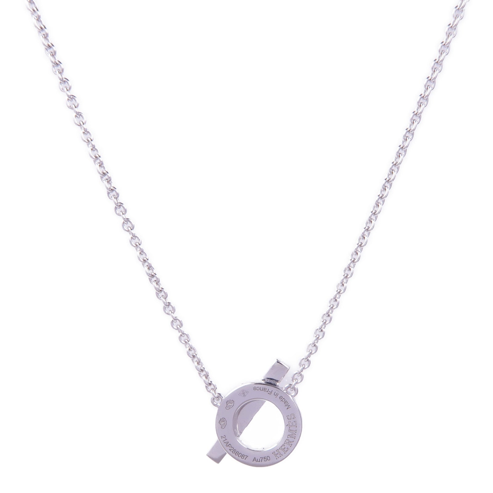HERMES 【激減優惠】18K白金Finesse Pendant鑽石項鍊