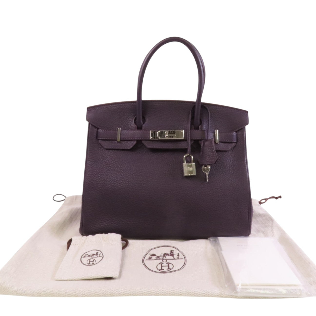 HERMES Togo皮革Birkin 30銀扣手挽袋