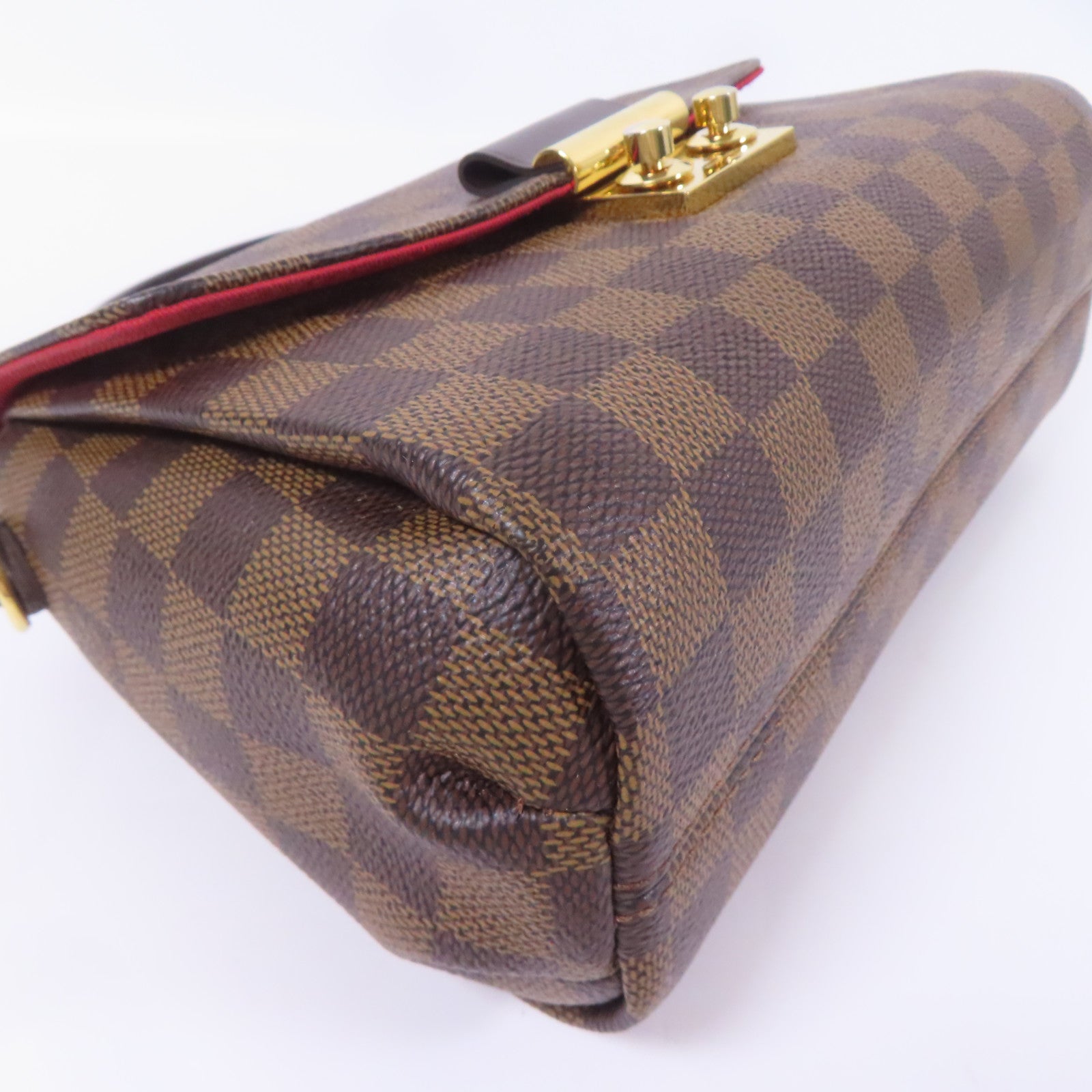 LOUIS VUITTON Damier Croisette金扣手挽肩背兩用袋