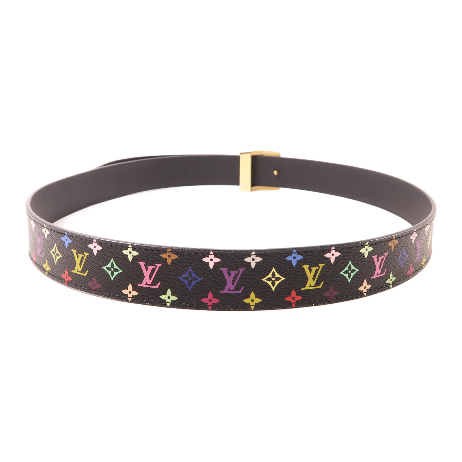 LOUIS VUITTON Monogram Multicolore Ceinture金扣皮帶