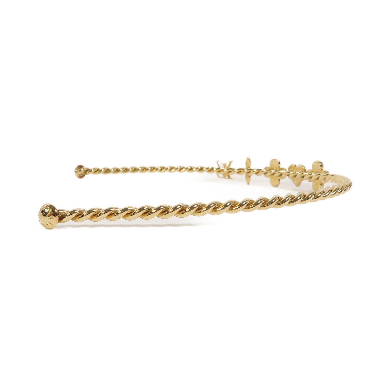 LOUIS VUITTON 金屬Hairband頭箍金色/粉紅色