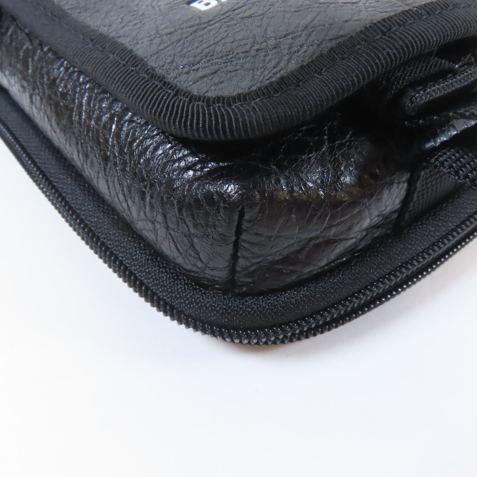 BALENCIAGA 【激減優惠】皮革Shoulder Bag黑扣肩背袋黑色