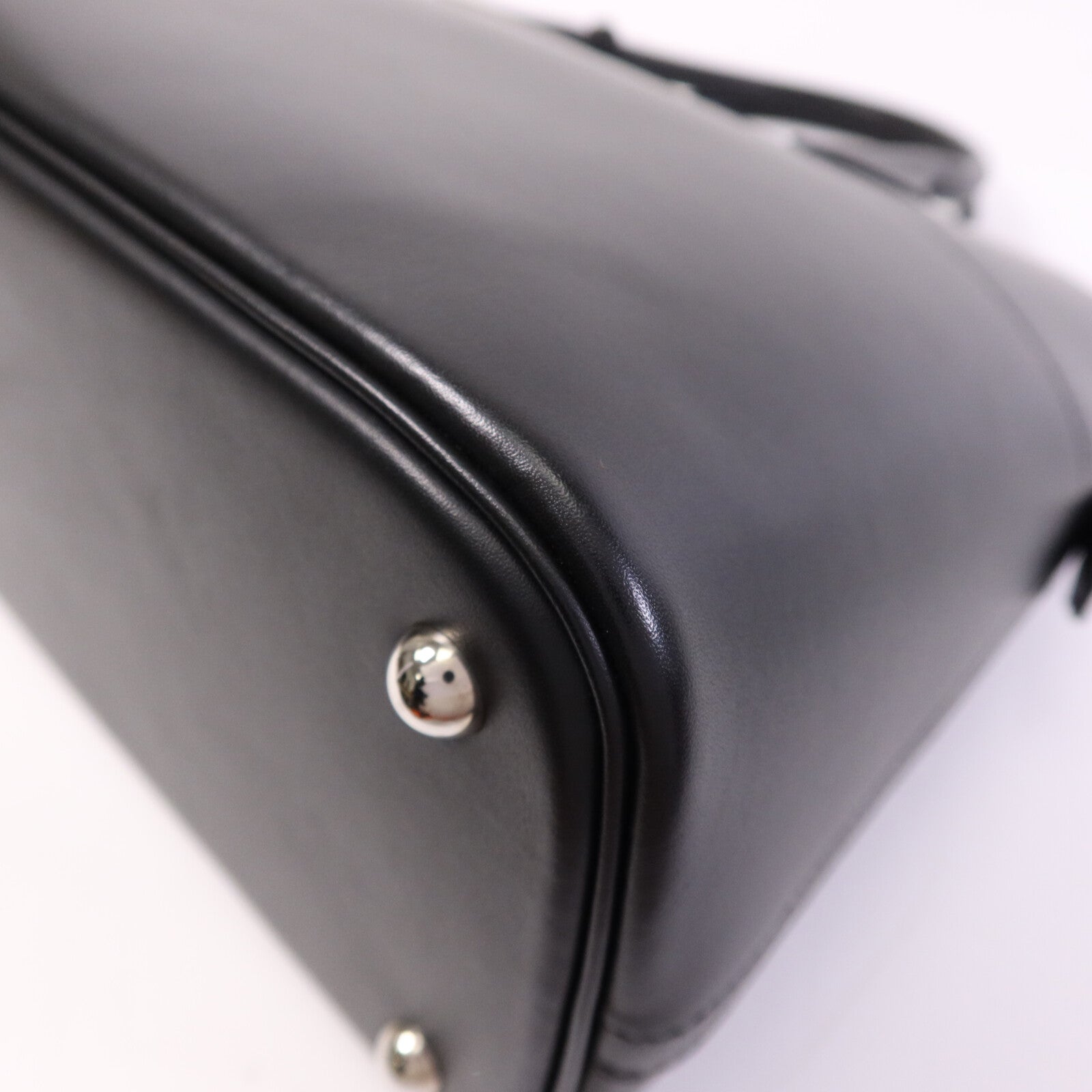 HERMES Box Calf皮革Bolide 37銀扣手挽肩背兩用袋Noir