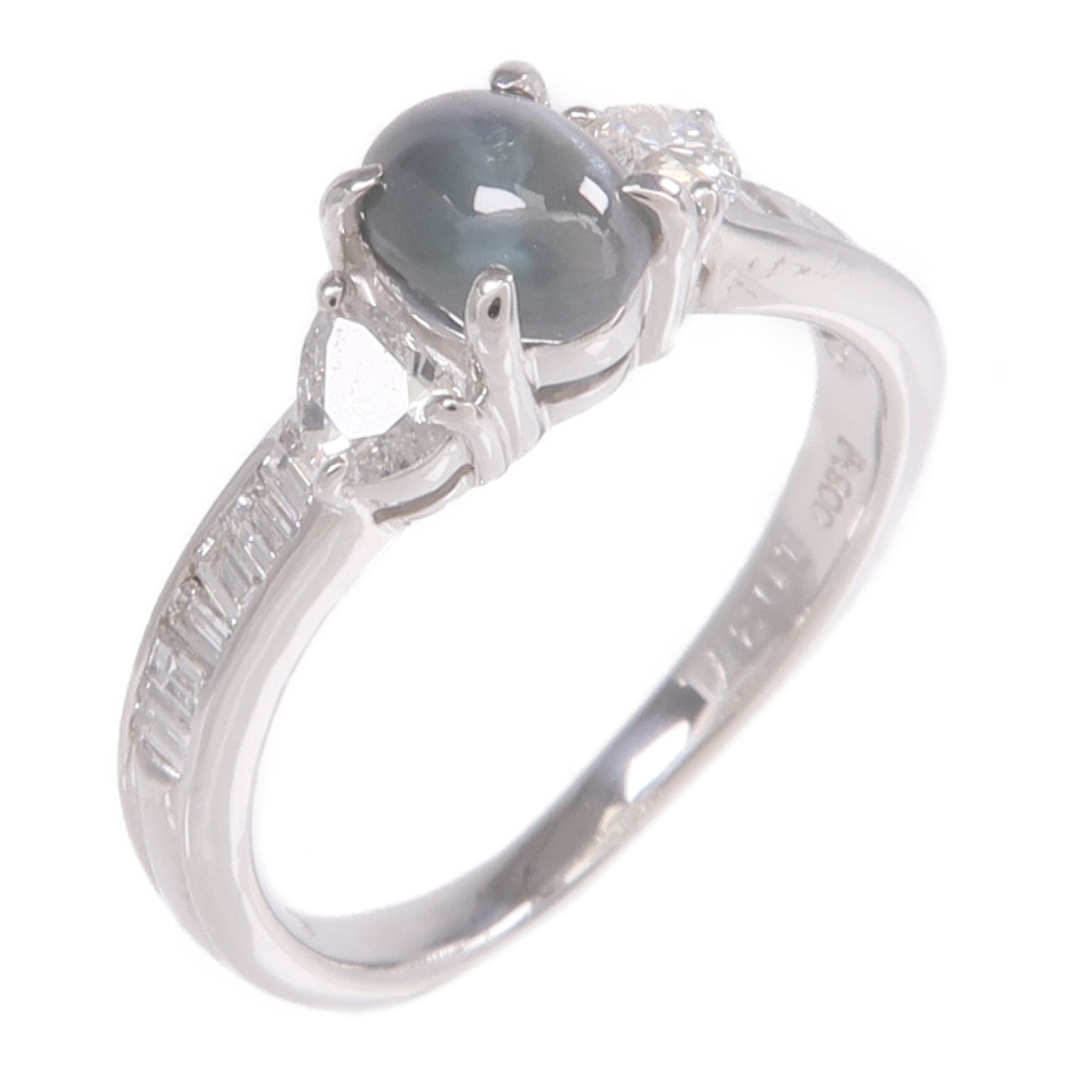 JEWELRY PT900鉑金Cat's Eye Diamond Ring貓眼石/鑽石戒指