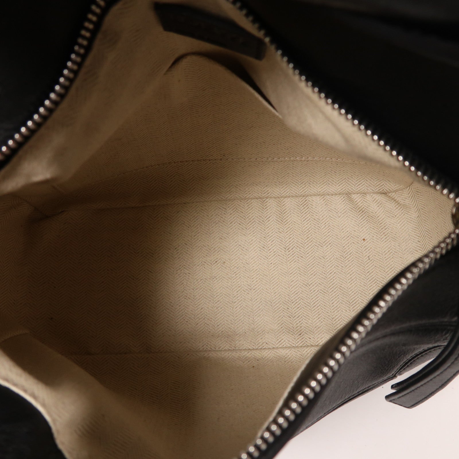 LOEWE 牛皮皮革Small Puzzle銀扣手挽肩背兩用袋黑色