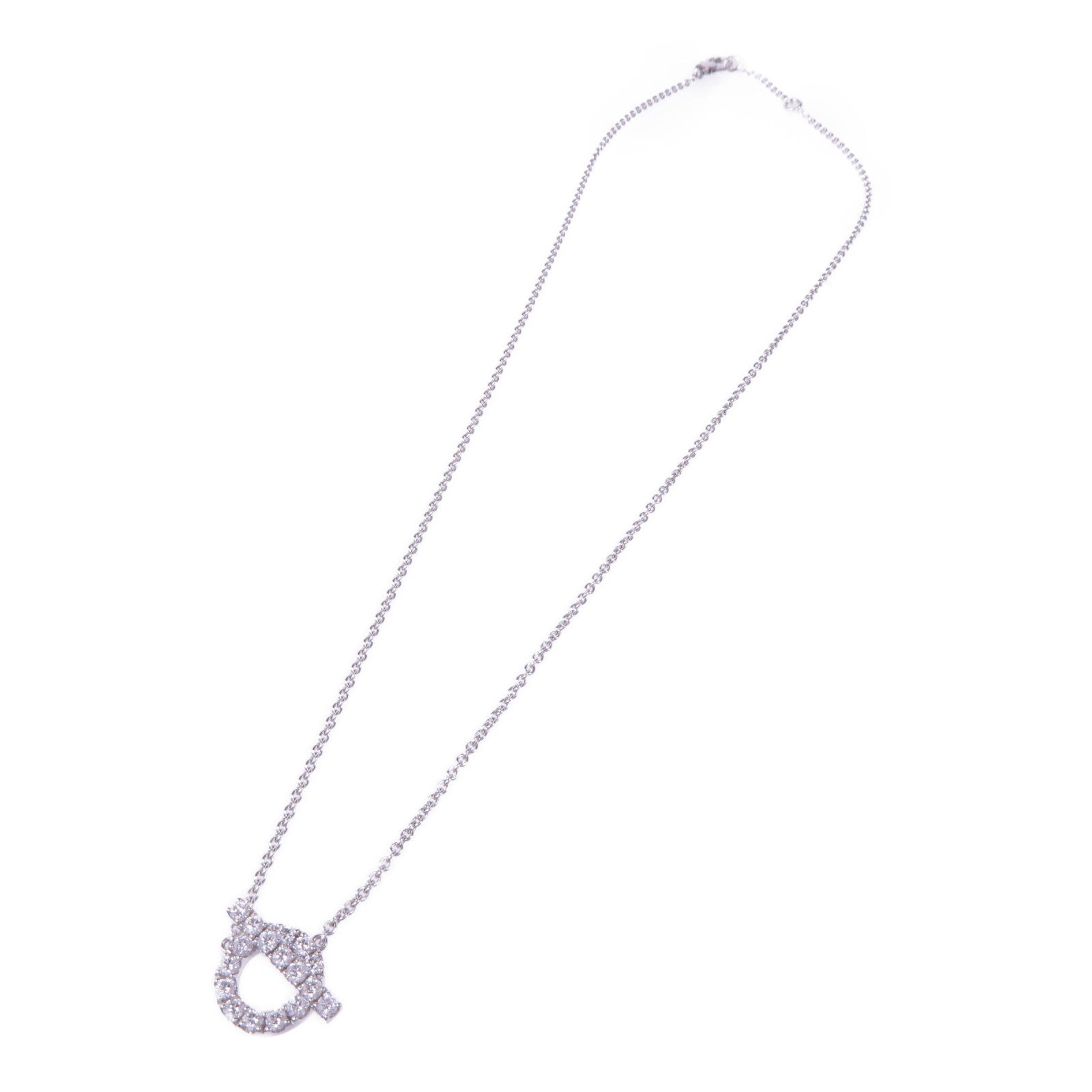 HERMES 18K白金Finesse Pendant鑽石項鍊