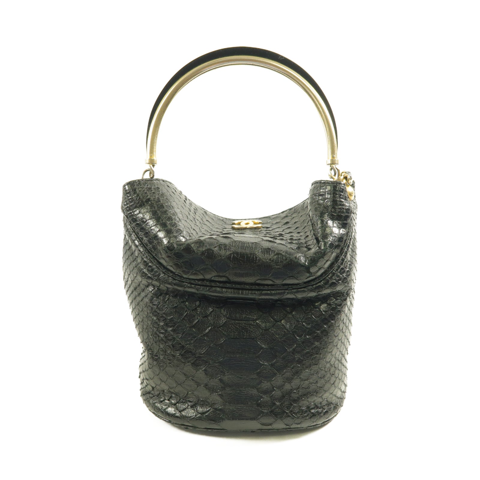 CHANEL 【激減優惠】蛇皮皮革Shoulder Bag金扣鏈帶肩背袋