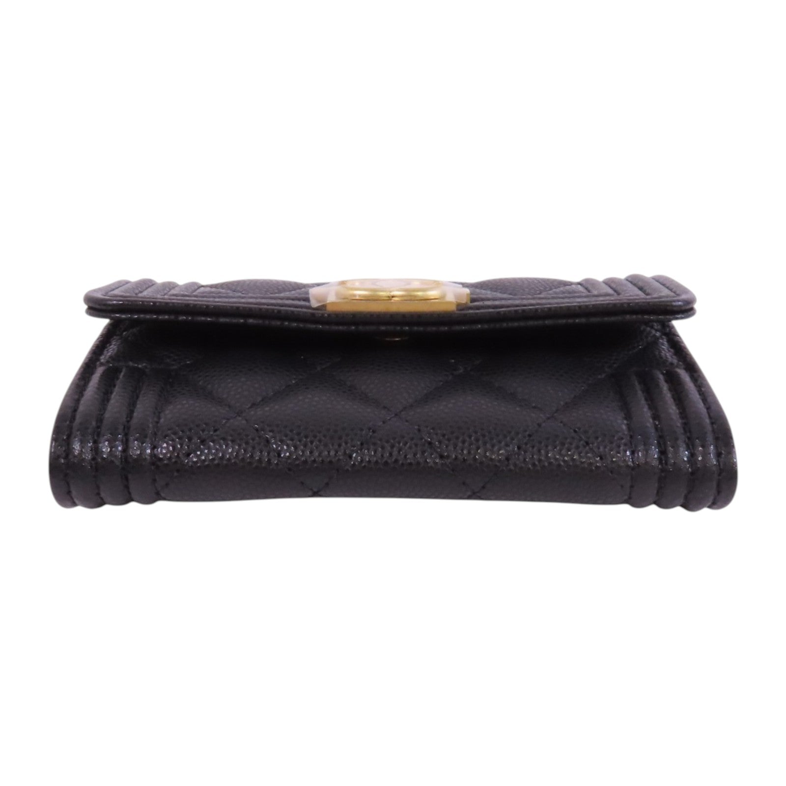 CHANEL 牛皮皮革Card Case金扣卡套