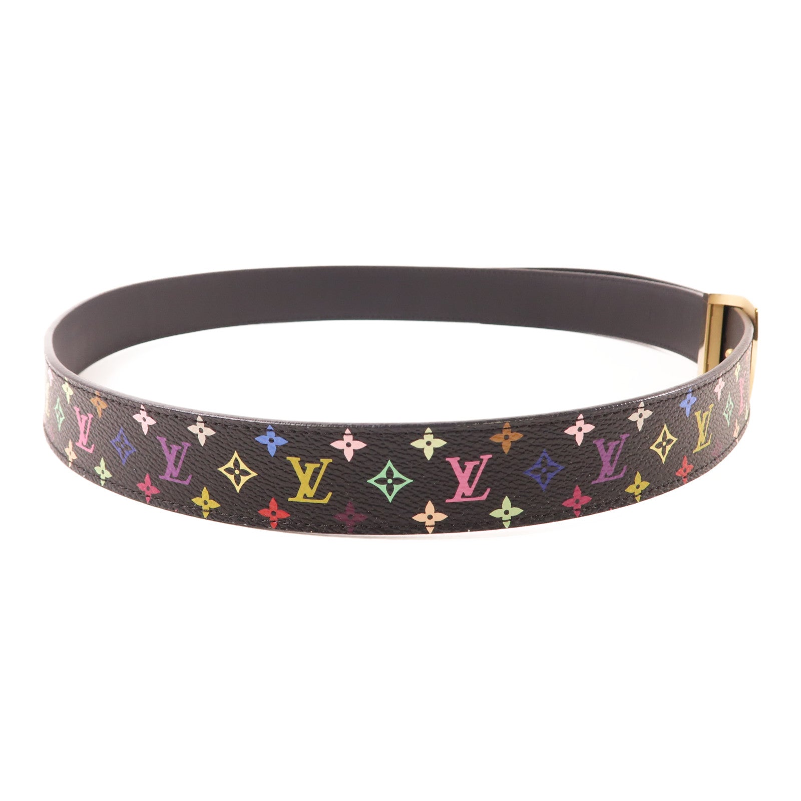 LOUIS VUITTON Monogram Multicolore Ceinture金扣皮帶