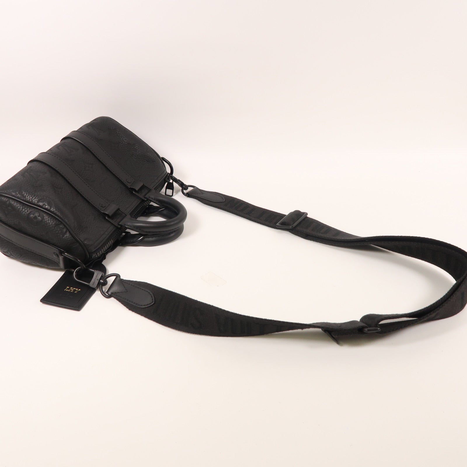 LOUIS VUITTON Monogram Taurillon Keepall Bandouliere 25手挽肩背兩用袋