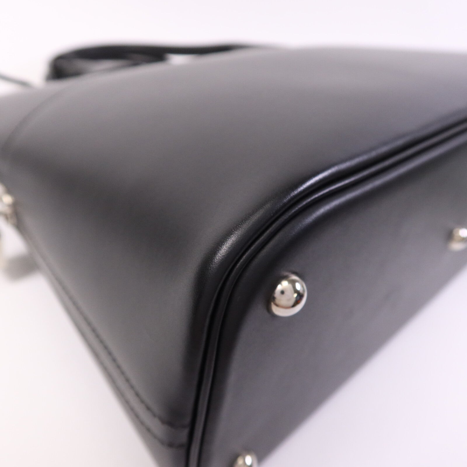 HERMES Box Calf皮革Bolide 37銀扣手挽肩背兩用袋Noir