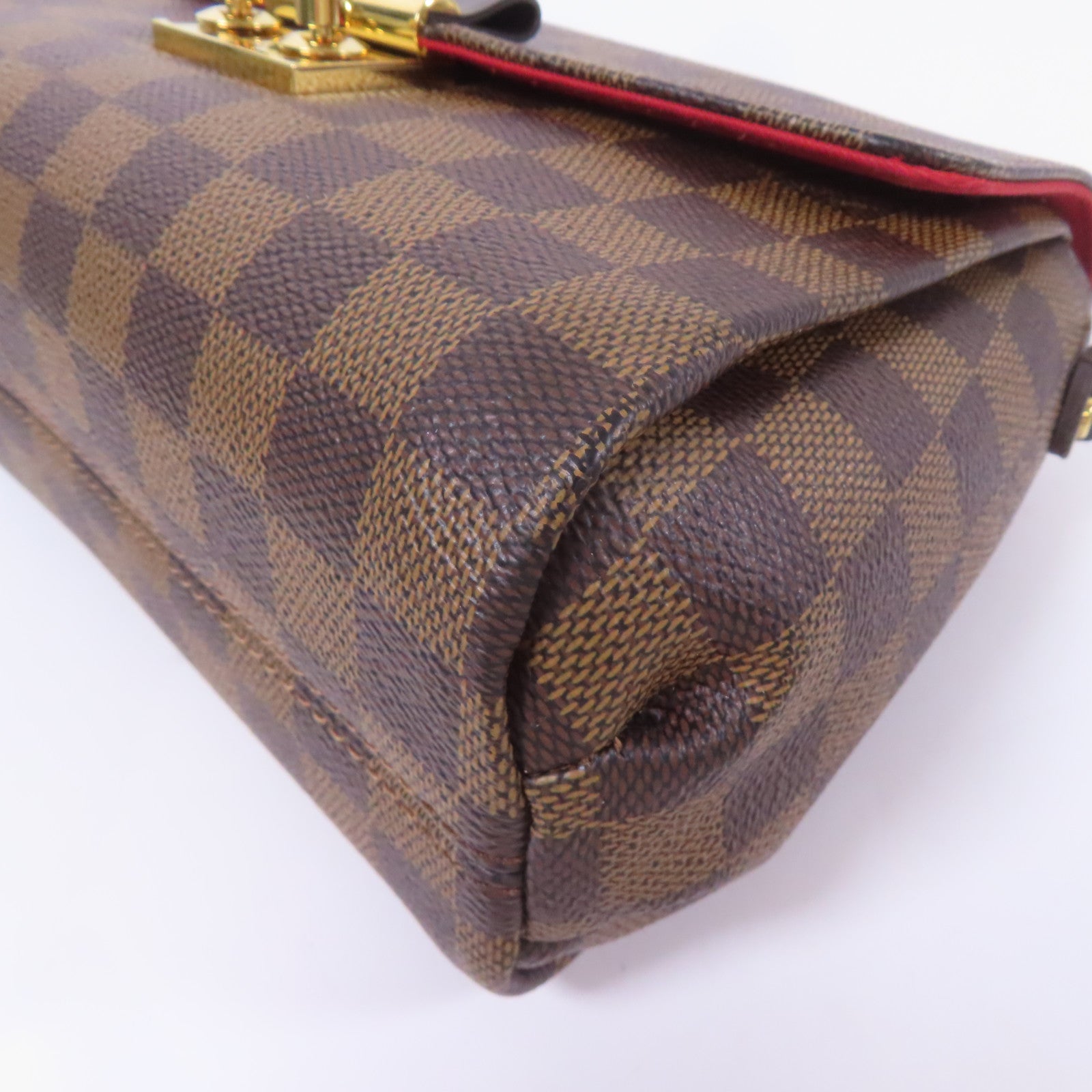 LOUIS VUITTON Damier Croisette金扣手挽肩背兩用袋