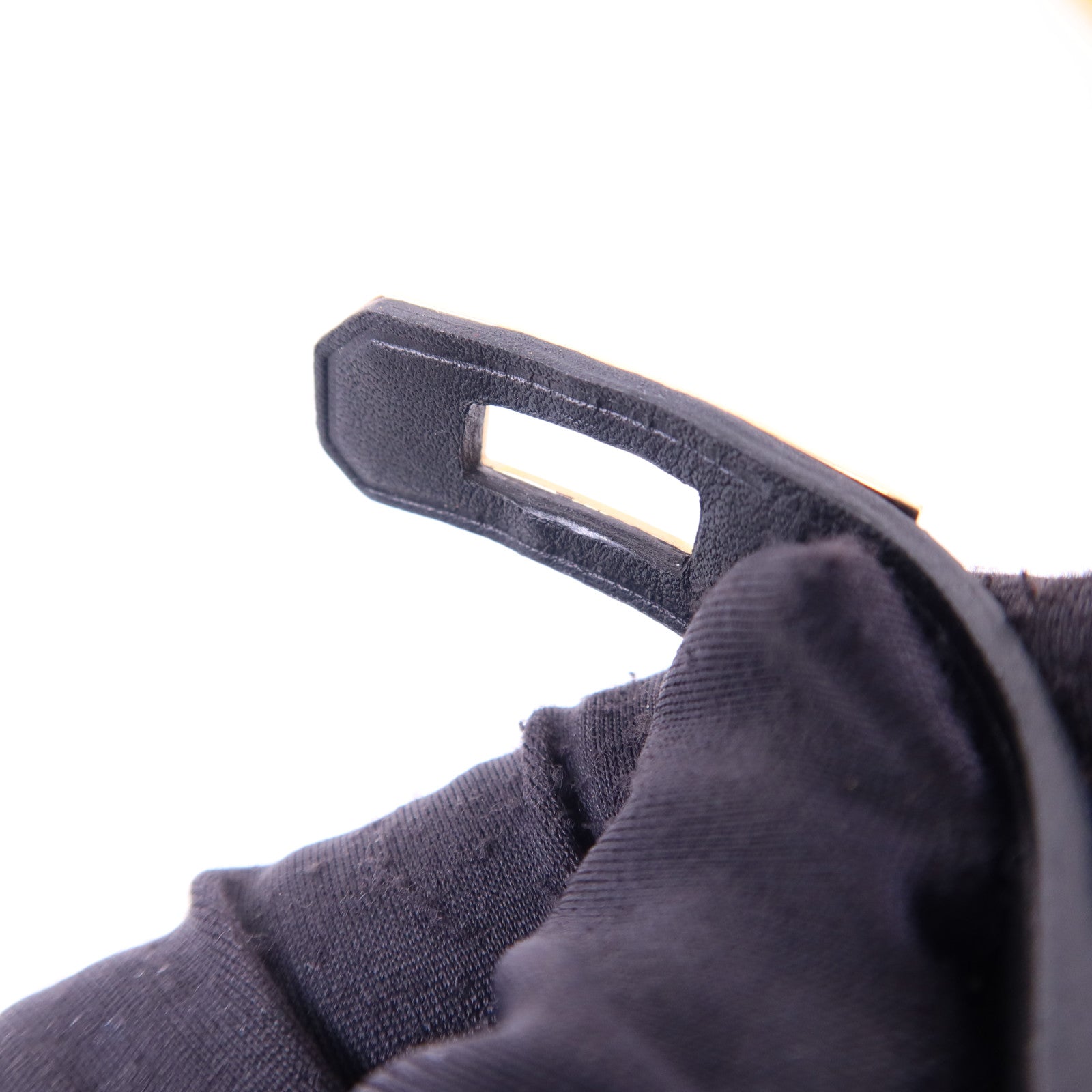 HERMES Swift皮革Kelly Glove Ring金扣手套環