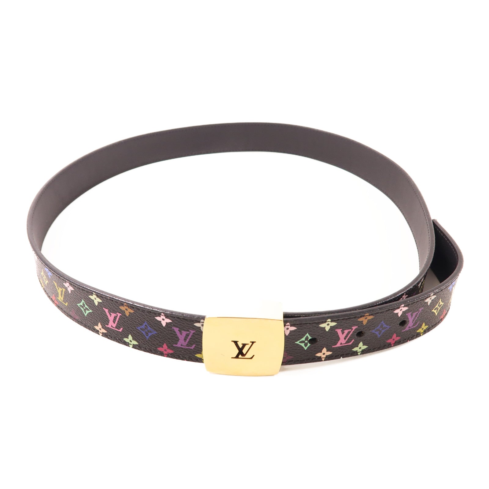 LOUIS VUITTON Monogram Multicolore Ceinture金扣皮帶