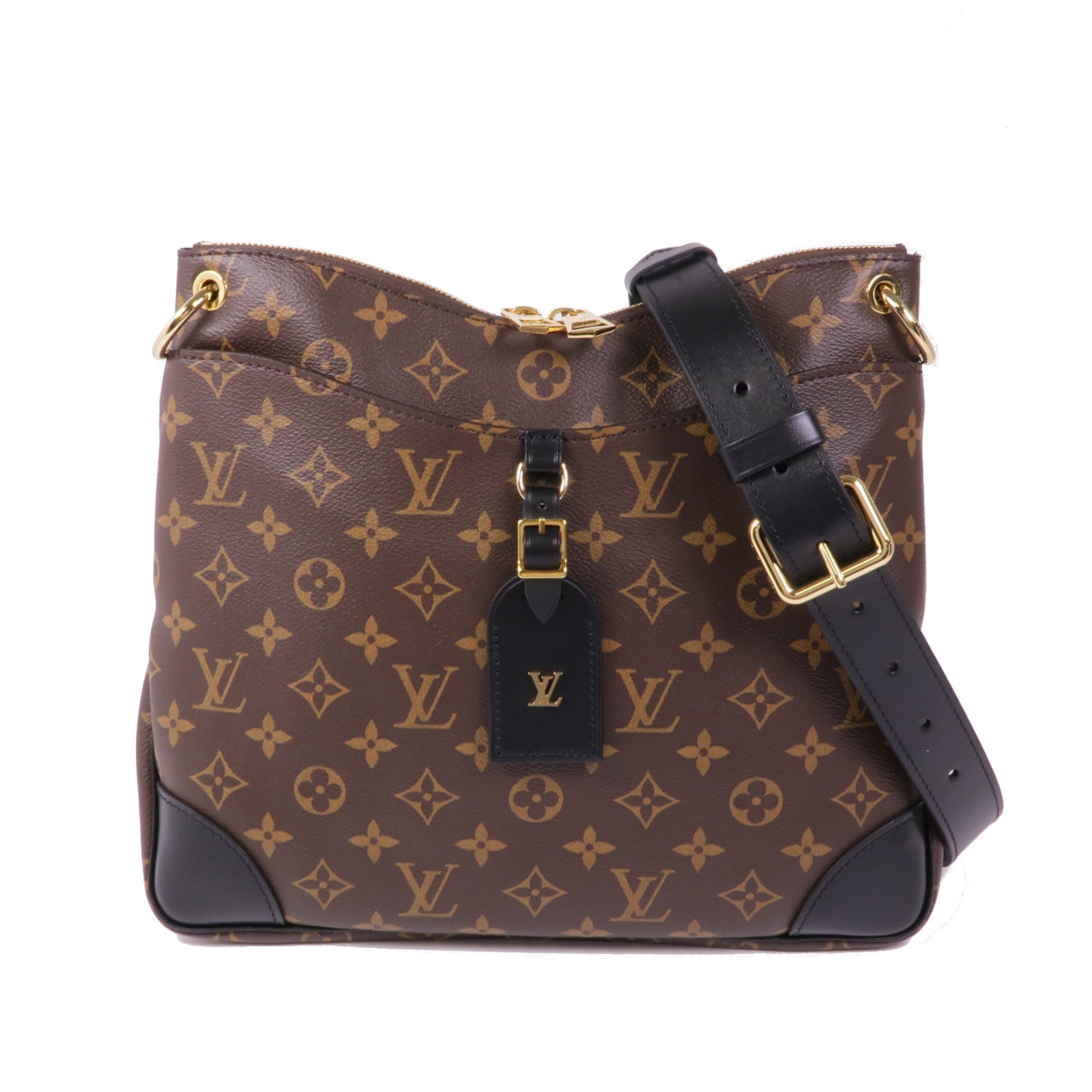 LOUIS VUITTON LV GHW Odeon MM Shoulder Bag M45352 Monogram Brown