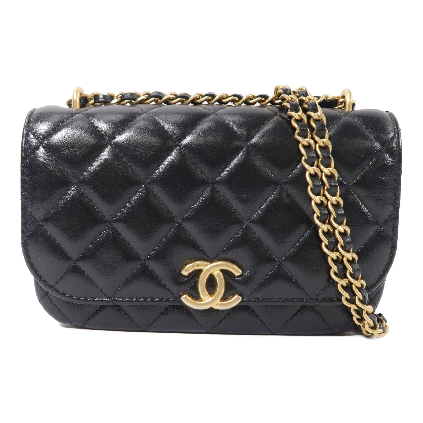 CHANEL 羊皮皮革Chain Shoulder鏈帶肩背袋