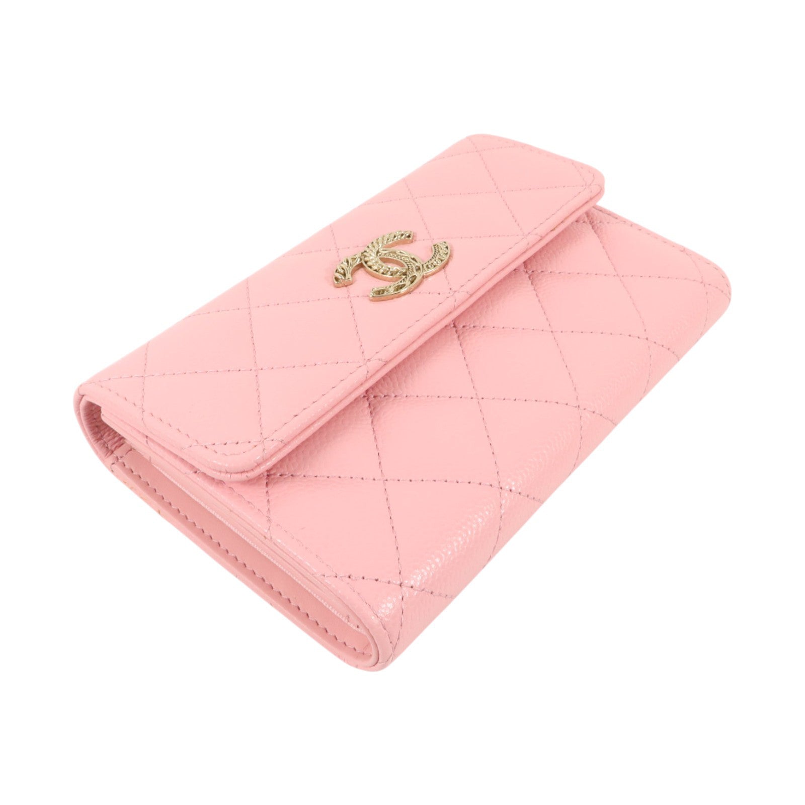 CHANEL 牛皮皮革Classic Medium Flap Wallet金扣錢包