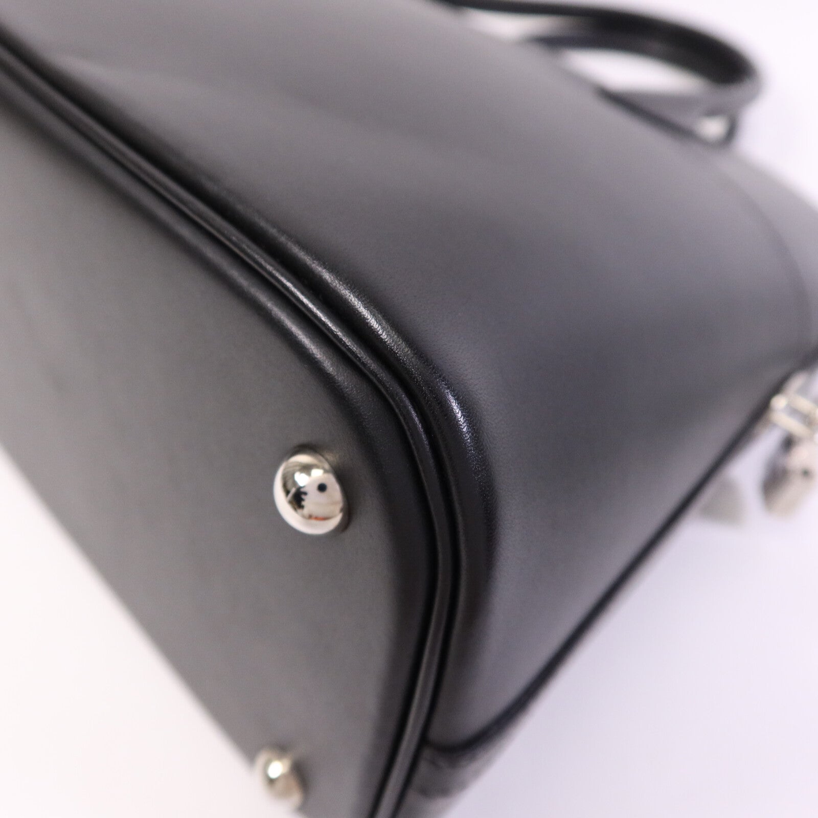 HERMES Box Calf皮革Bolide 37銀扣手挽肩背兩用袋Noir