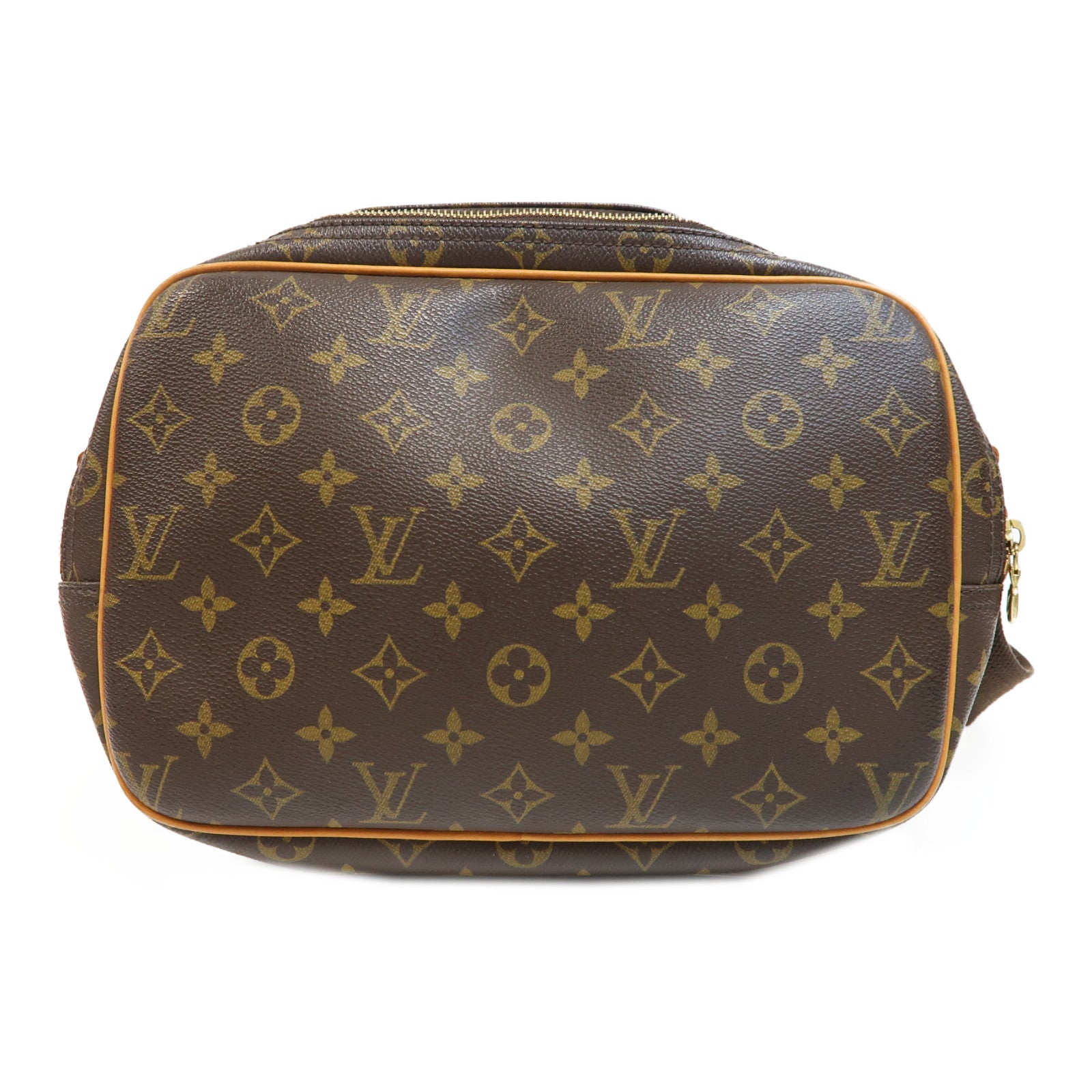 LOUIS VUITTON Monogram Reporter金扣肩背袋啡色