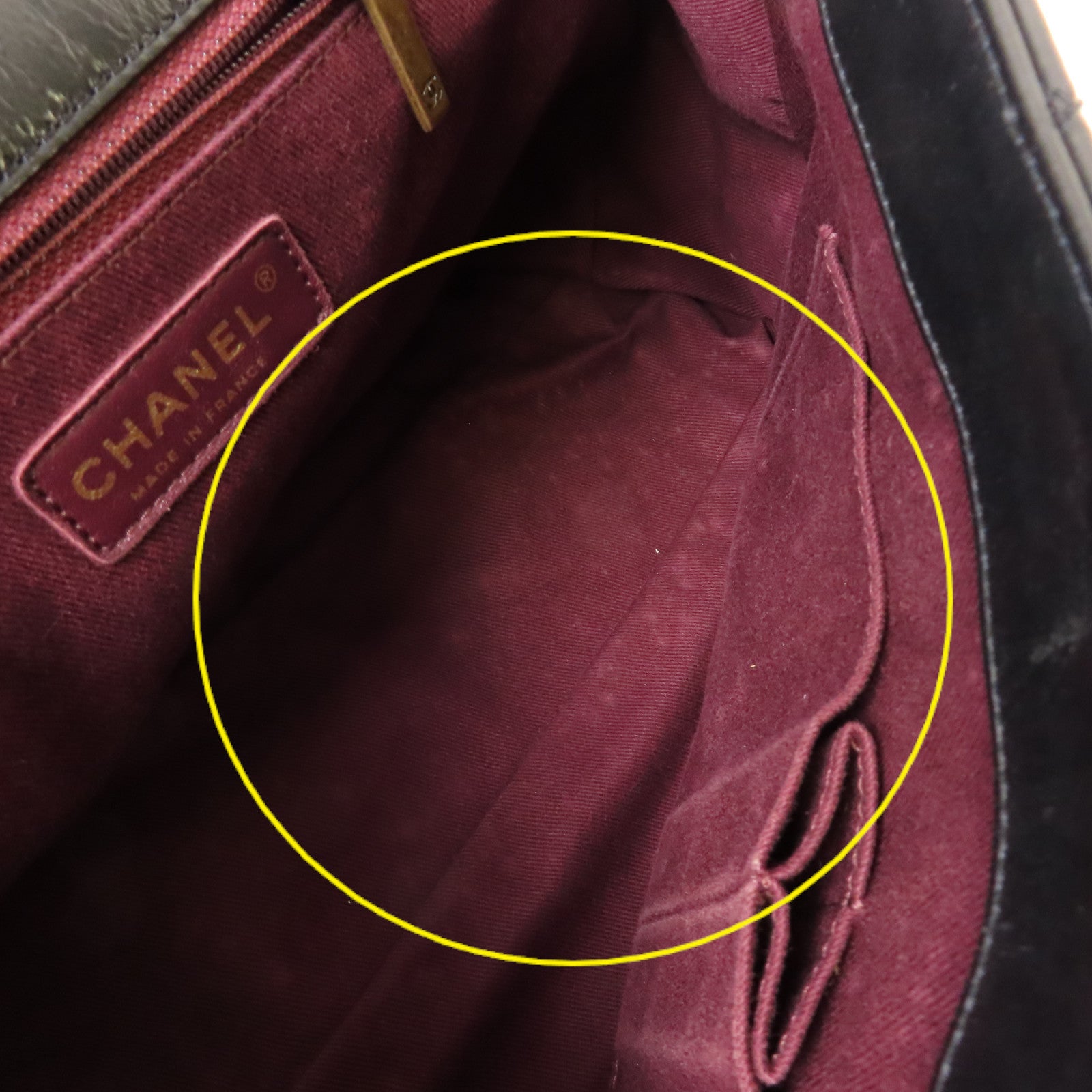 CHANEL 菱格牛皮皮革2Way Chain Shoulder Bag金扣鏈帶手挽肩背兩用袋黑色/酒紅色