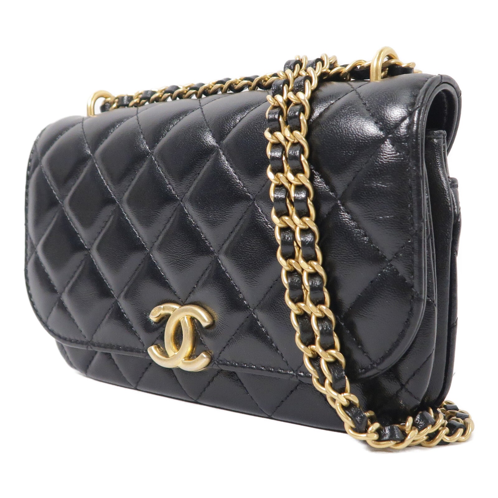 CHANEL 羊皮皮革Chain Shoulder鏈帶肩背袋