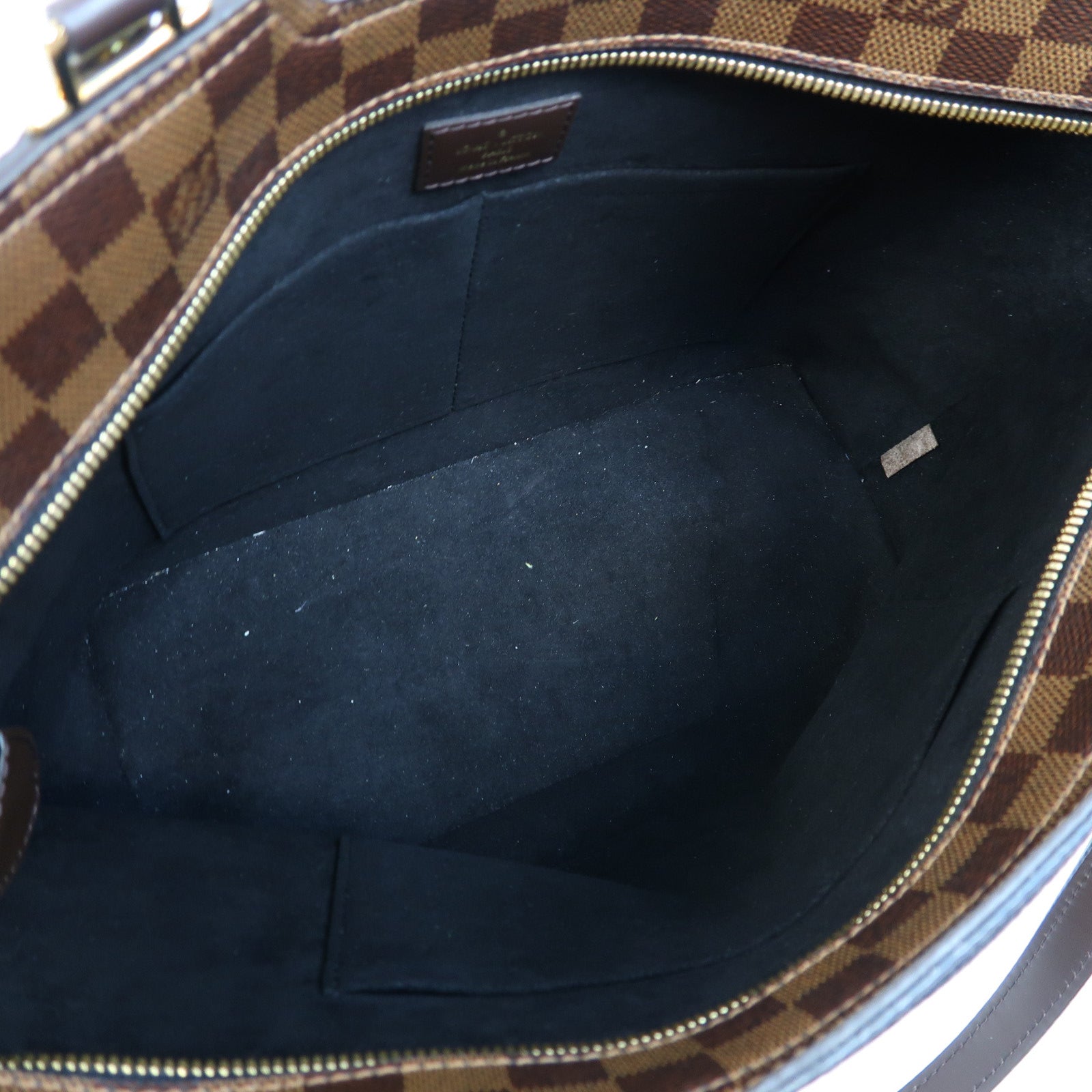 LOUIS VUITTON Damier Jersey金扣手挽肩背兩用袋啡色