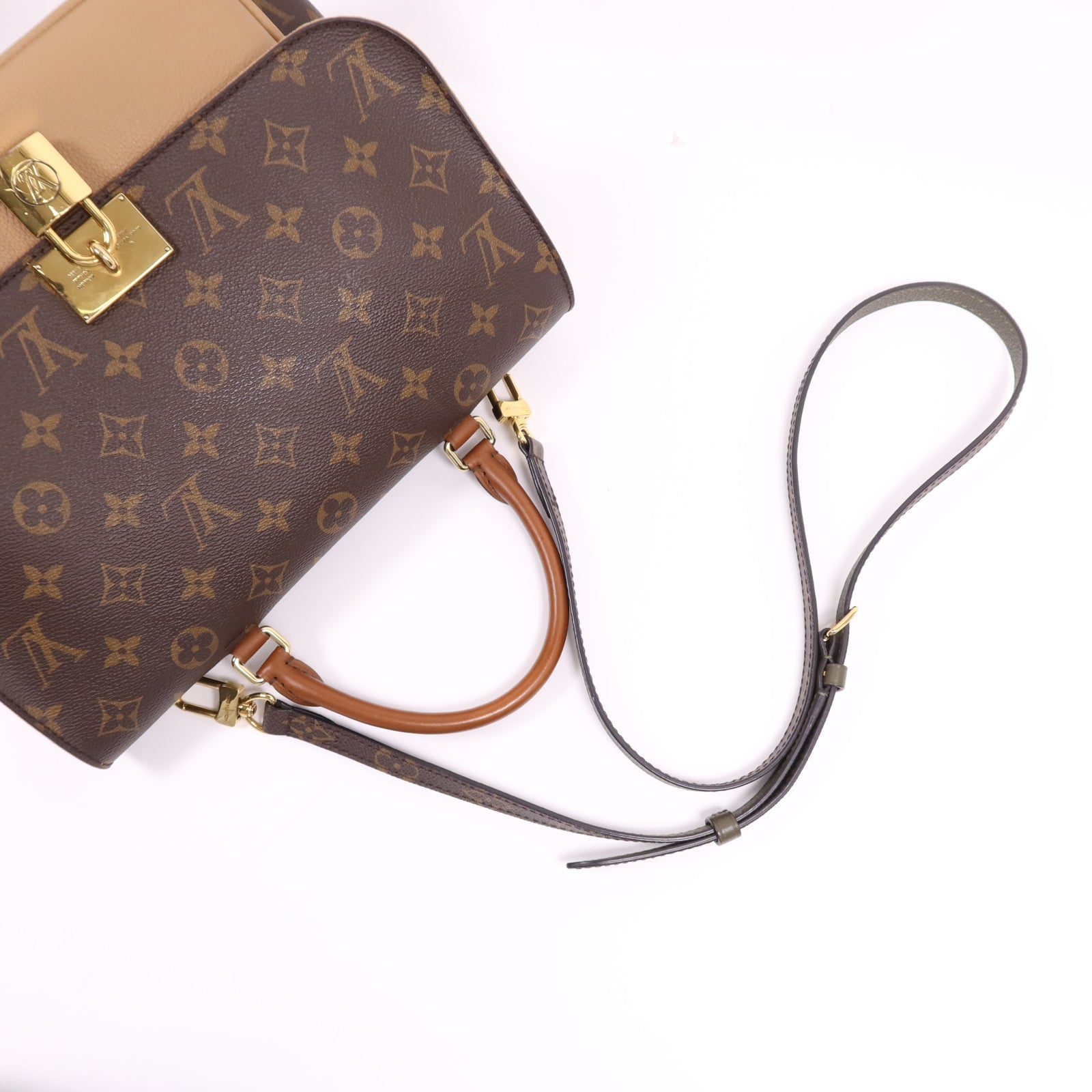 LOUIS VUITTON Monogram Marignan金扣手挽肩背兩用袋