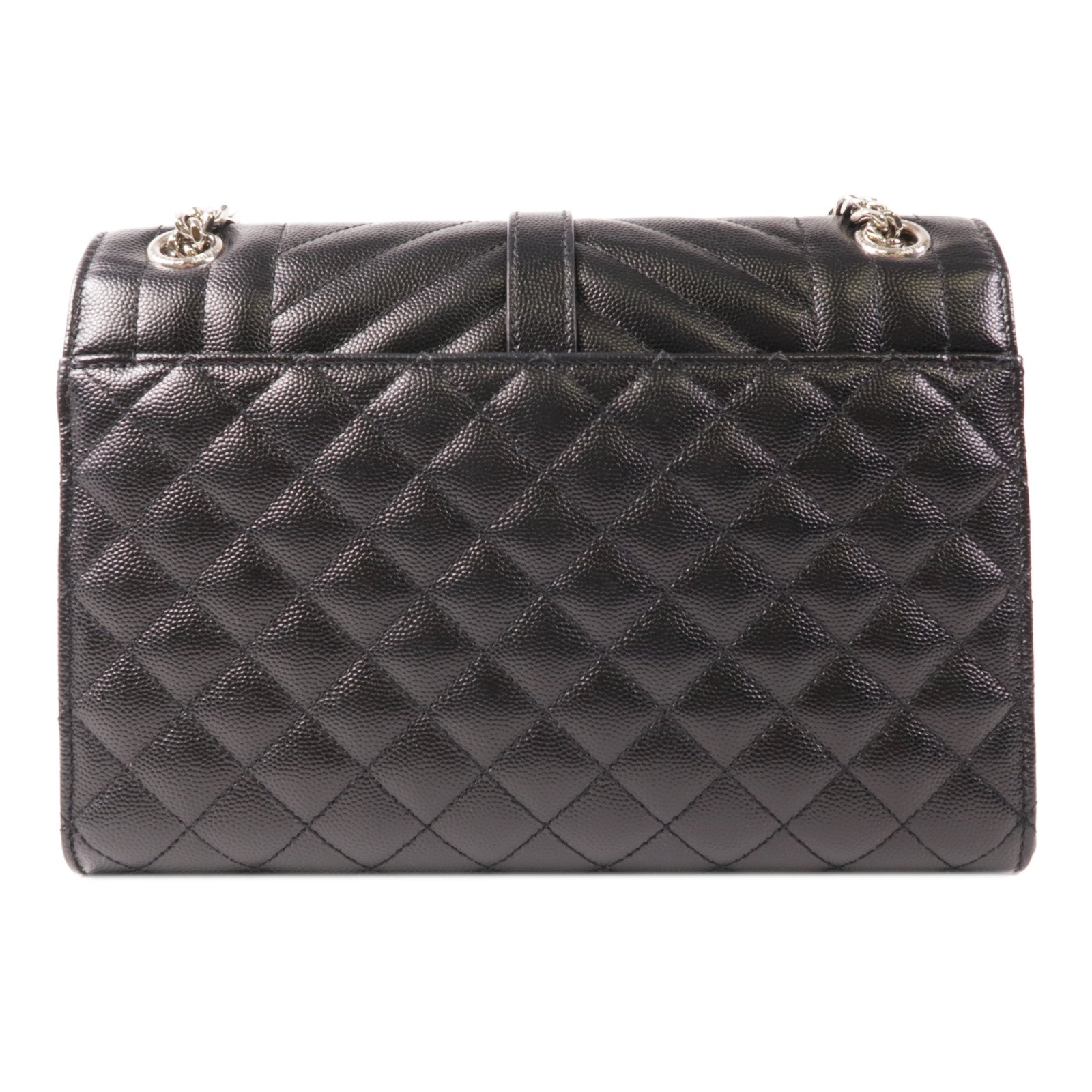 YVES SAINT LAURENT 牛皮皮革Chain Shoulder銀扣肩背袋