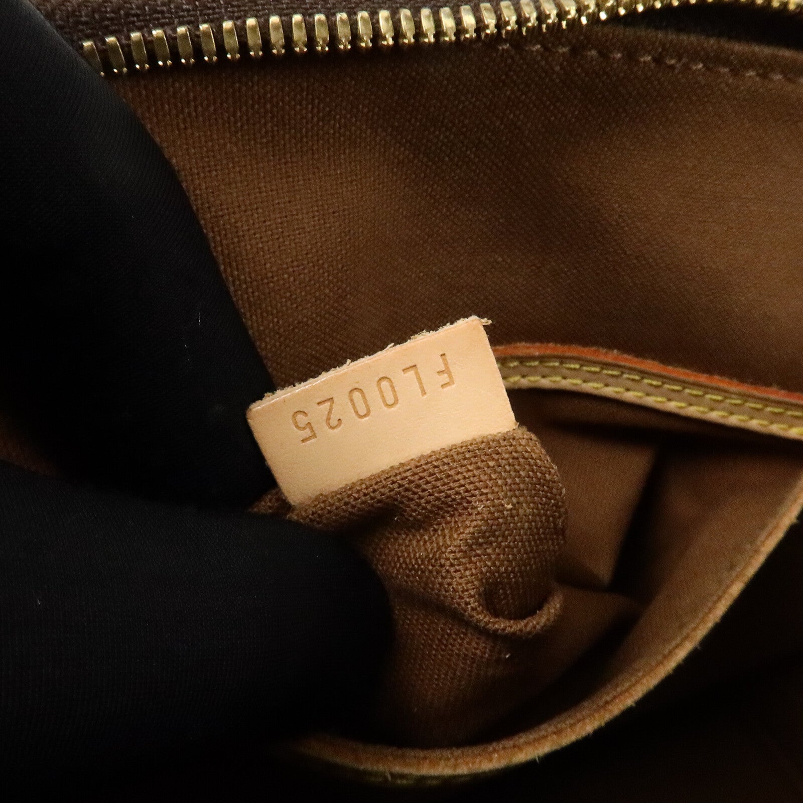 LOUIS VUITTON Monogram Alma金扣手挽袋棕色