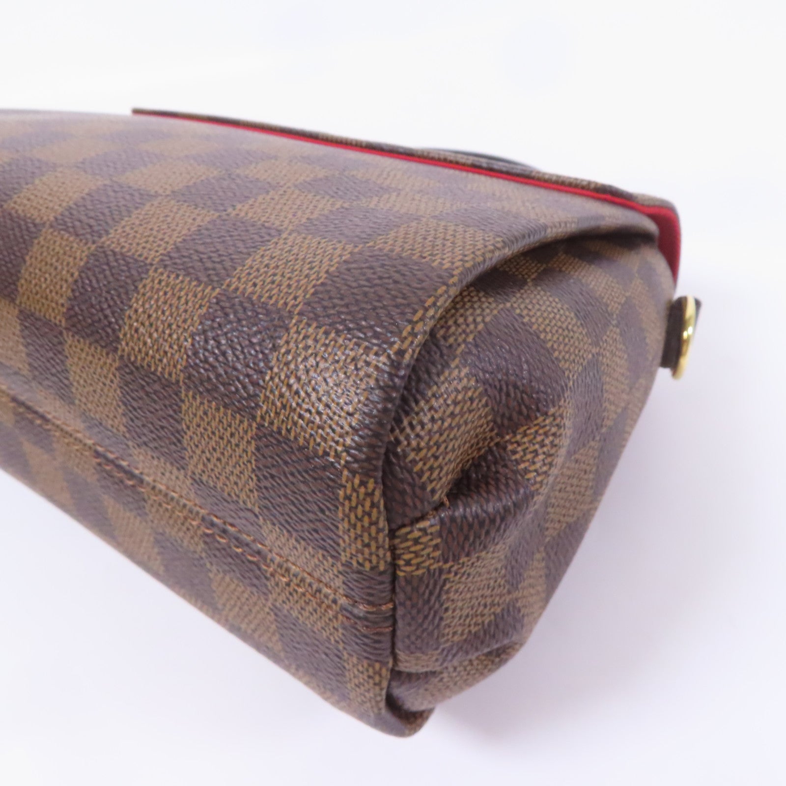 LOUIS VUITTON Damier Croisette金扣手挽肩背兩用袋