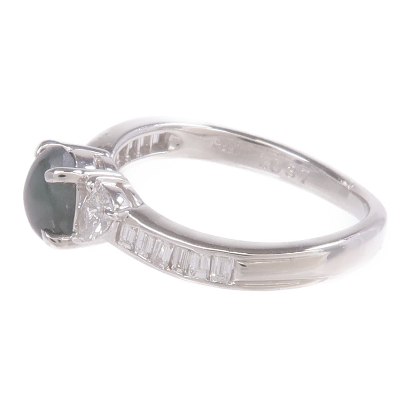 JEWELRY PT900鉑金Cat's Eye Diamond Ring貓眼石/鑽石戒指