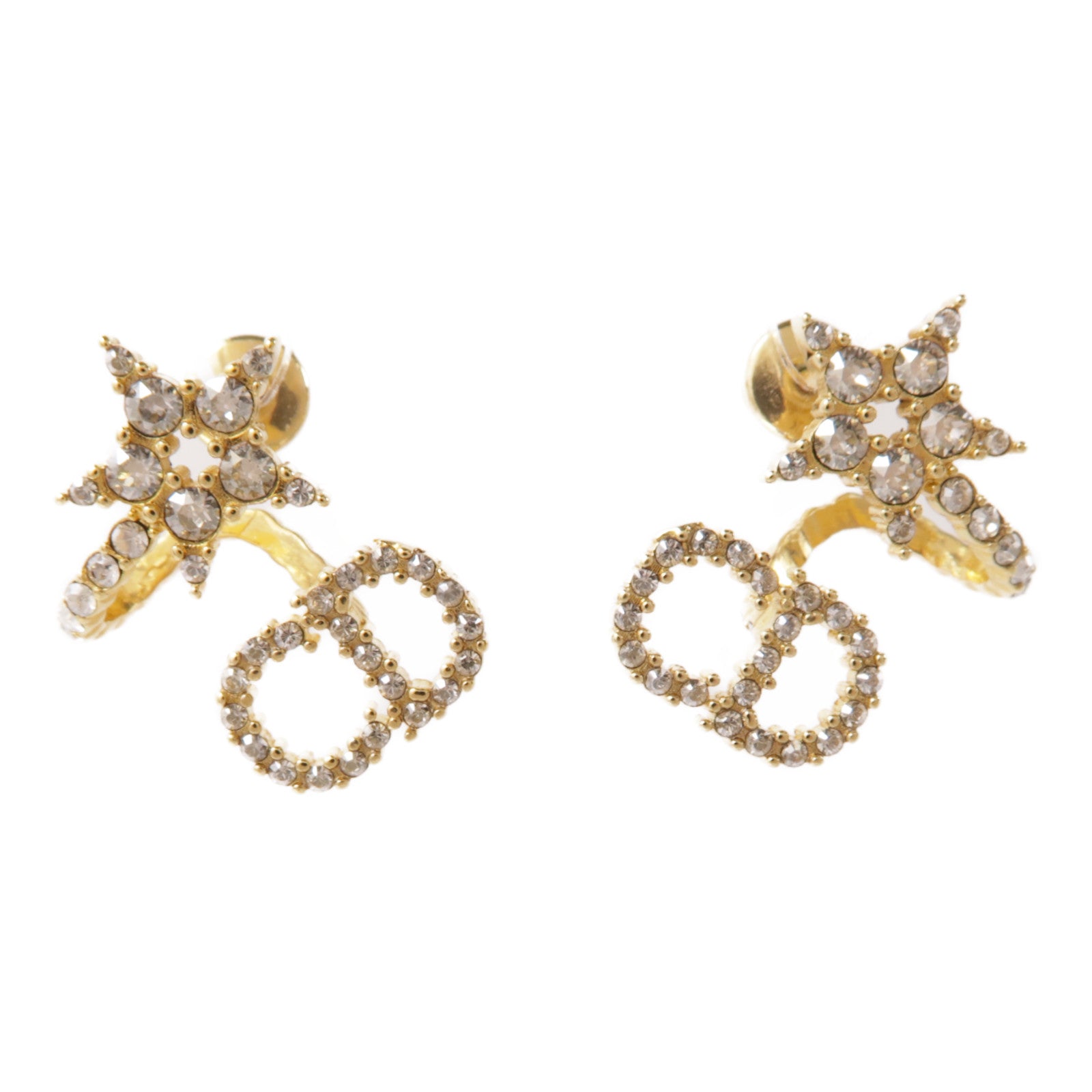 Dior PVC/金屬Earrings耳環透明/金色