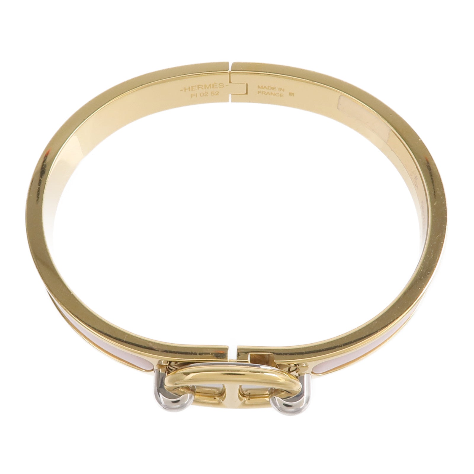 HERMES 金屬/琺瑯Mini Clic Chaine D'Ancre Bracelet手鐲