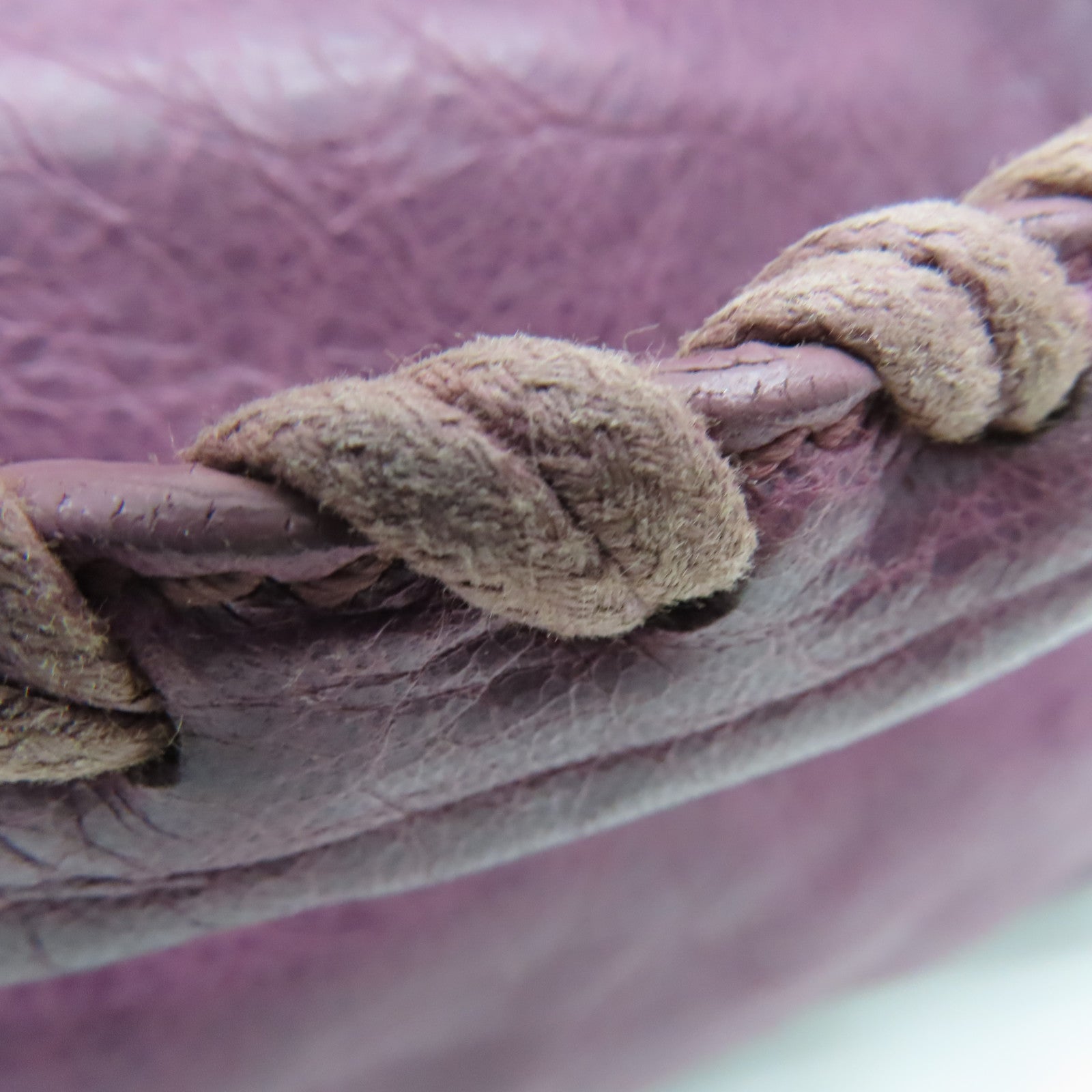 BALENCIAGA 牛皮皮革City银扣手挽肩背两用袋紫色