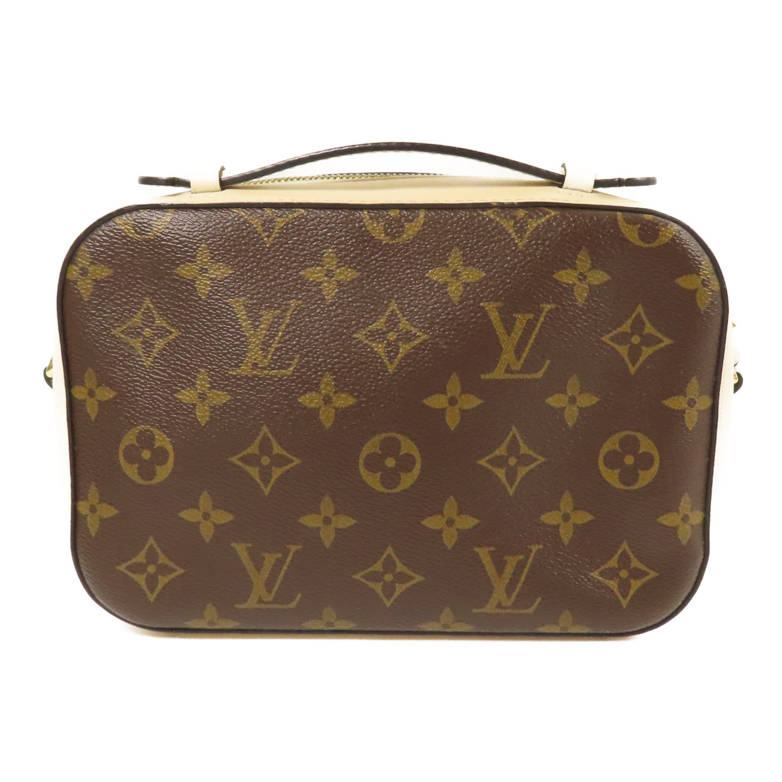 LOUIS VUITTON LV GHW Saintonge 2 Way Shoulder Bag M43555 Monogram Brown/White