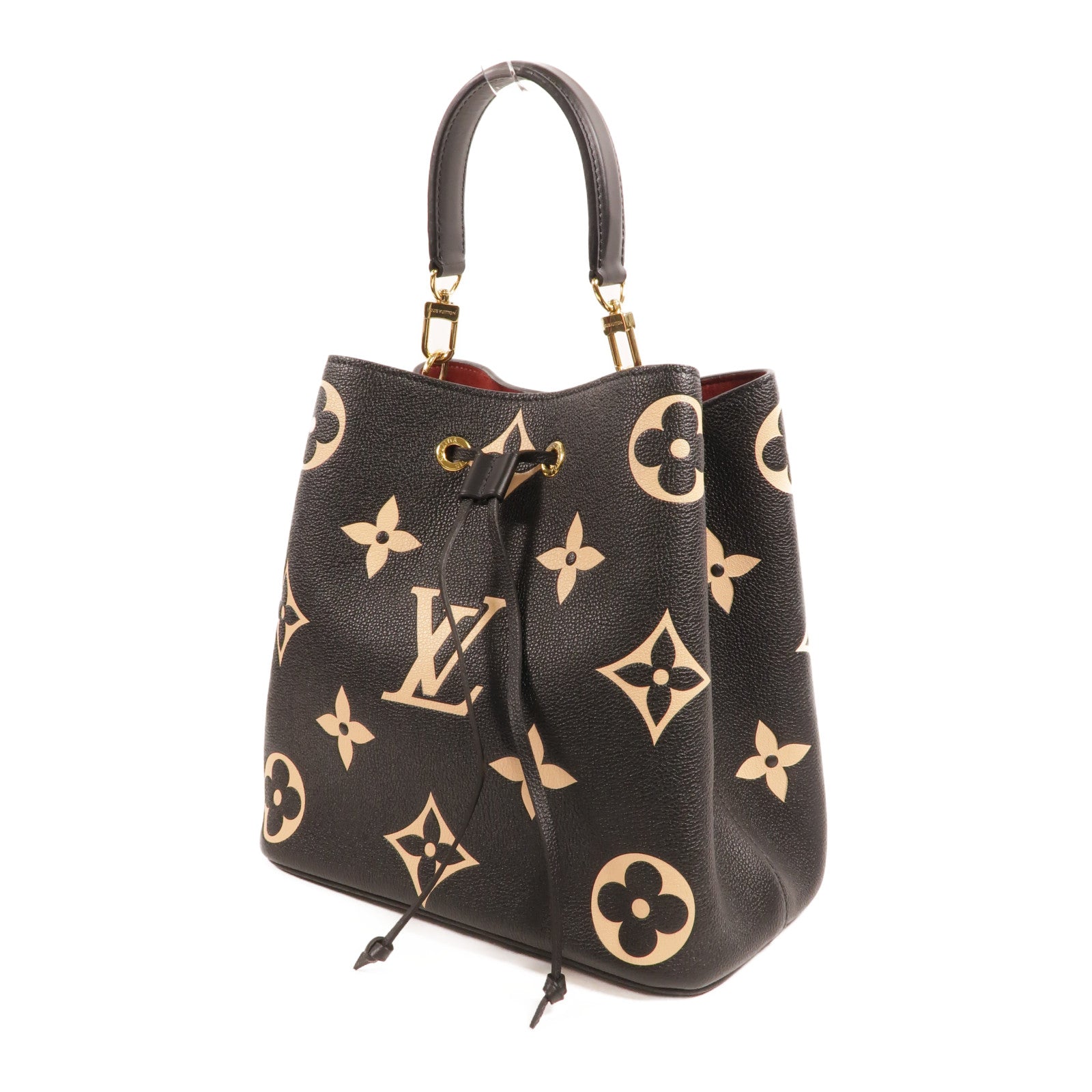LOUIS VUITTON Monogram Empreinte Bicolor Neo Noe MM金扣手挽肩背兩用袋