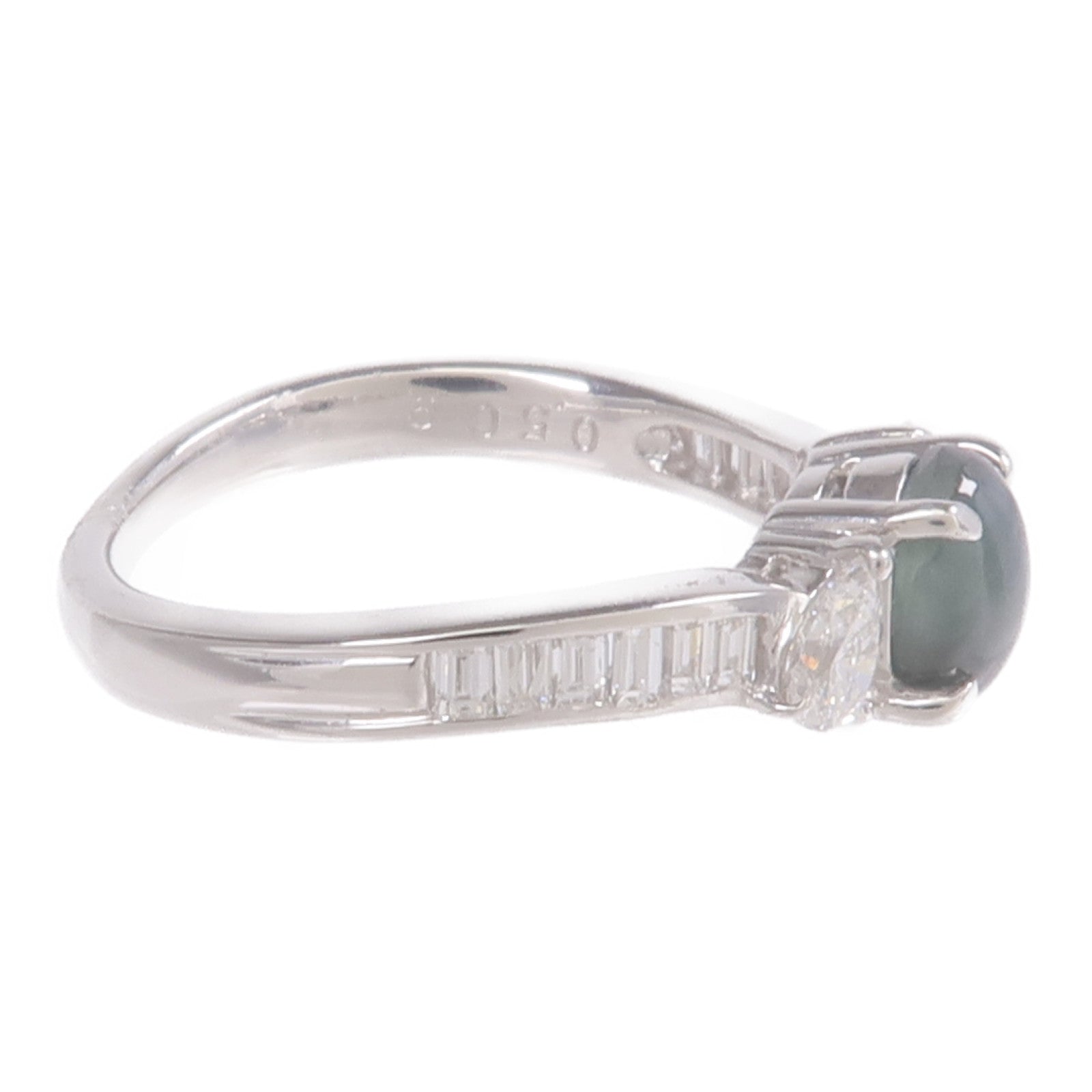 JEWELRY PT900鉑金Cat's Eye Diamond Ring貓眼石/鑽石戒指