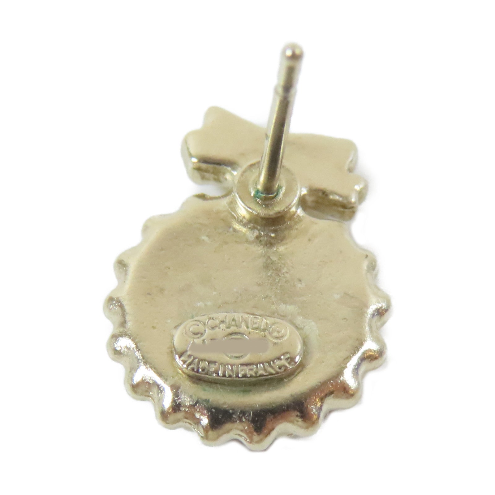 CHANEL 金屬Pierced Earring耳環金色